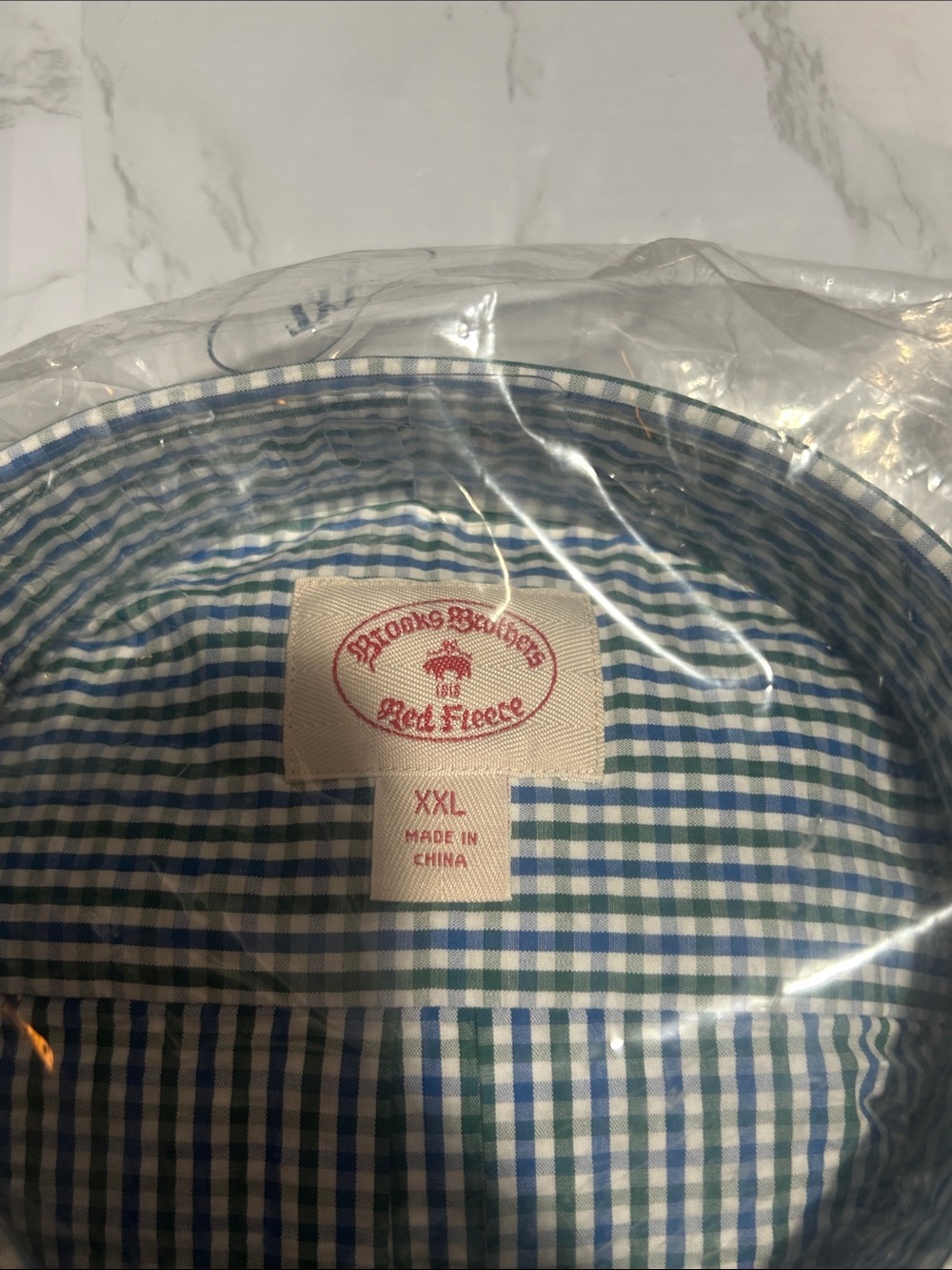 Brooks Brothers Blue and Green Gingham Button-Down Shirt - Picture 3 of 7